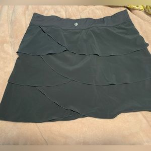 Grey-blue Soybu skirt with attached shorts.